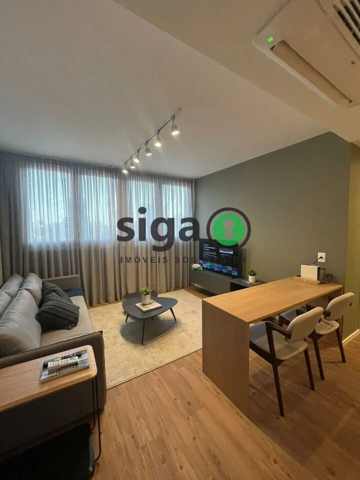 Imagem Apartamento á venda 38m² com vaga todo mobiliado localizado na Chácara Santo Antônio, São Paulo