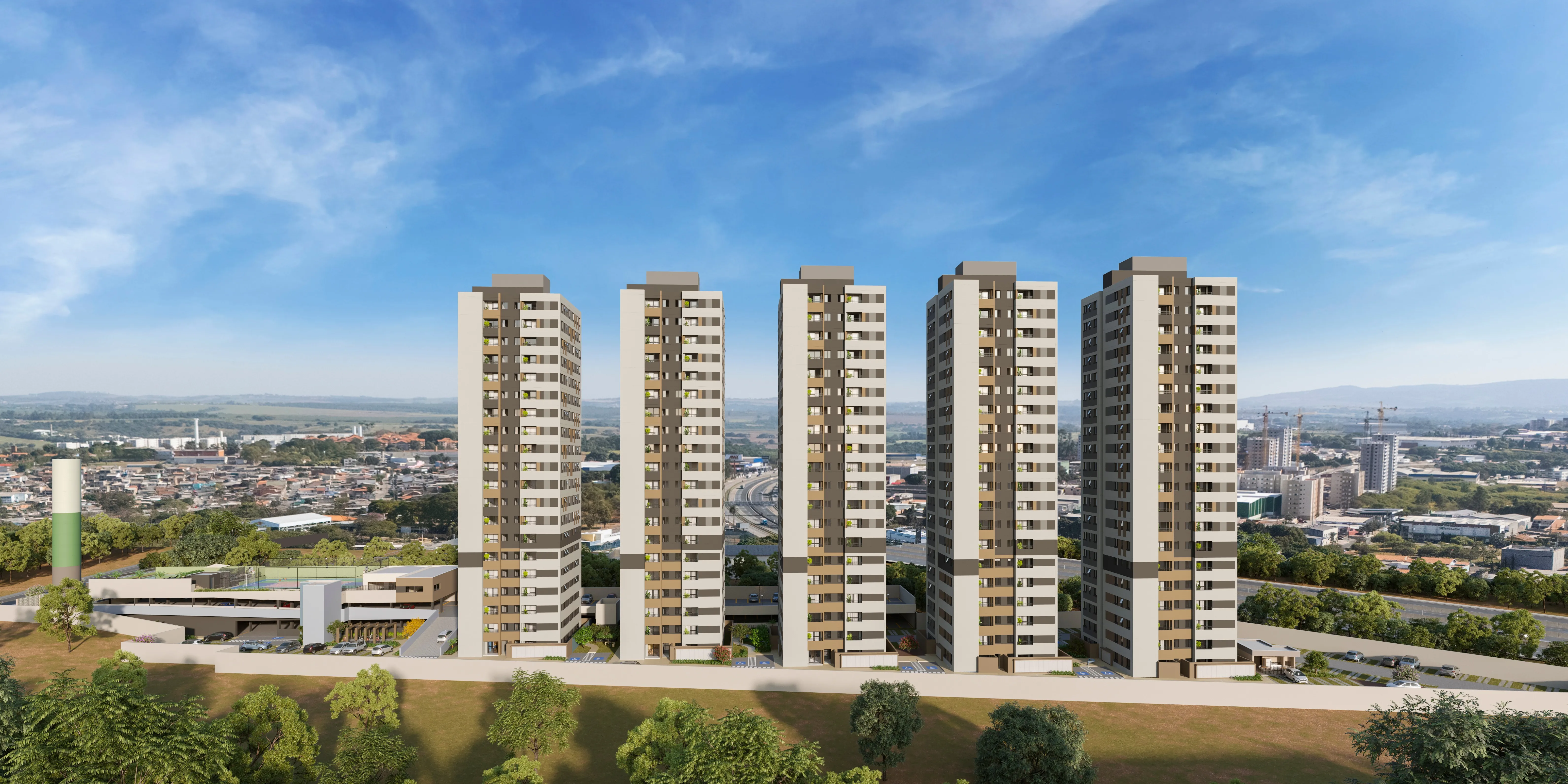 Imagem Residencial Parque Lobato Sorocaba: apartamentos de 1 e 2 dorms, suíte e Garden, rooftop de lazer, perto do Campolim | Minha Casa Minha Vida