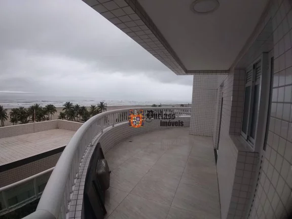 Imagem Apartamento Beira Mar com 3 dormitórios à venda, 140 m² por R$ 1.500.000 - Guilhermina - Praia Grande/SP