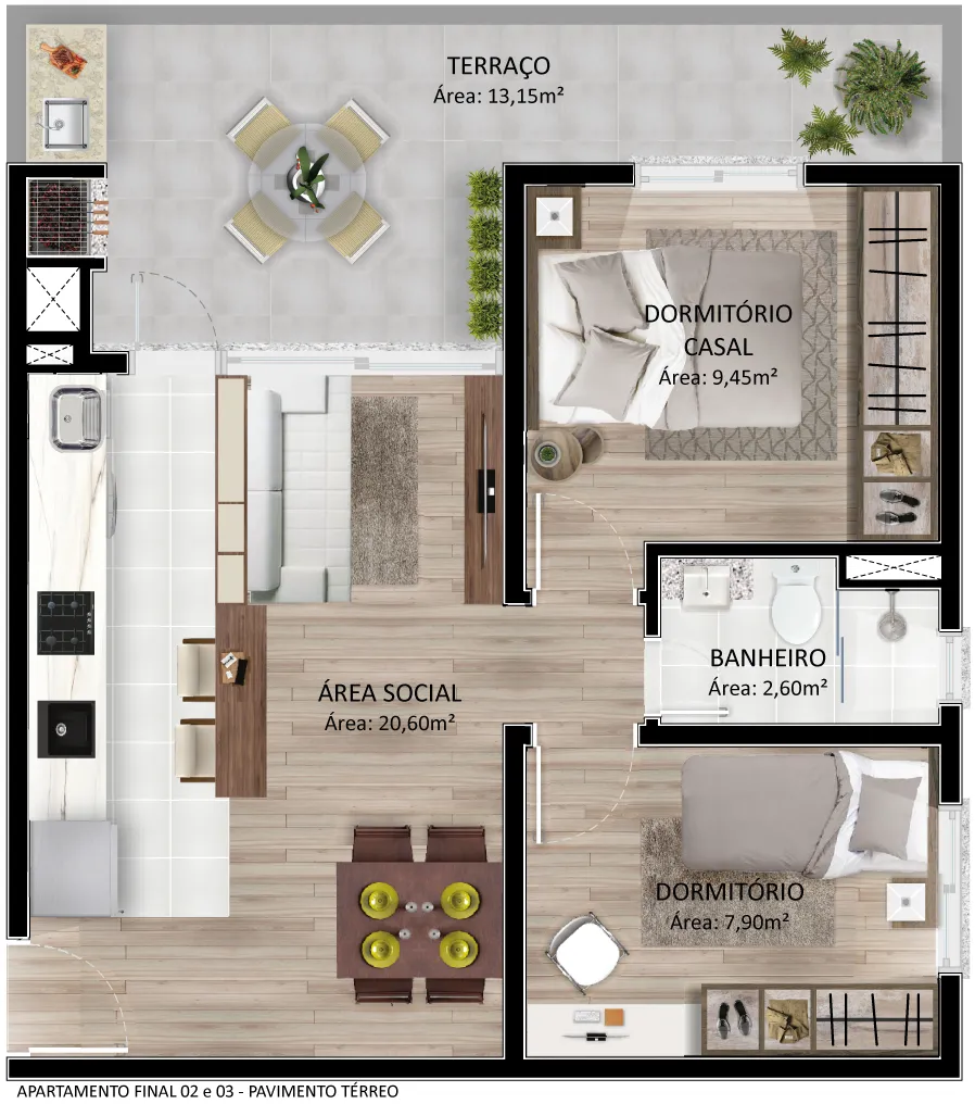 Imagem Apartamento 2 quartos para venda no bairro De Lazzer em Caxias do Sul