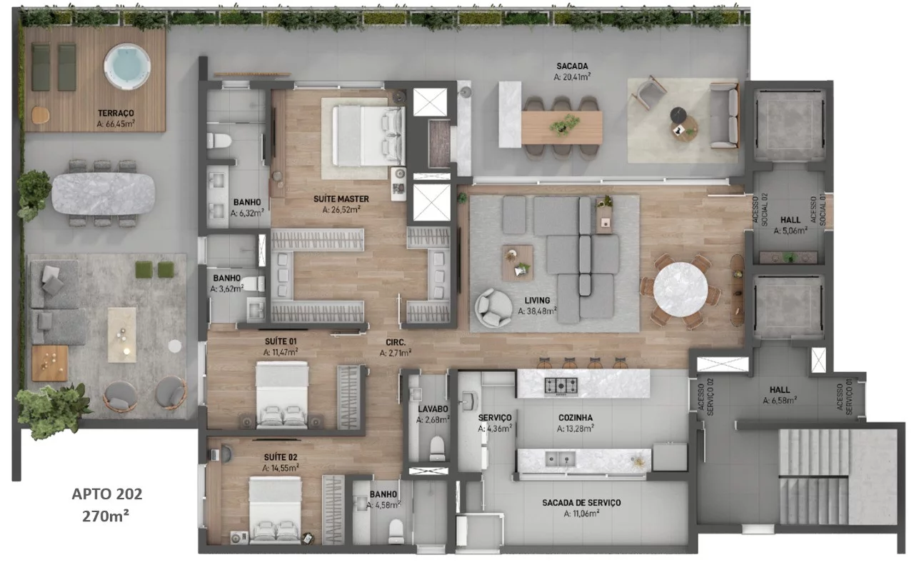 Imagem Apartamento 3 quartos sendo 3 suítes para venda no bairro Cristo Redentor em Caxias do Sul