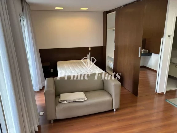Imagem Flat disponível para locação no Condomínio Edifício Diogo Home Boutique na Vila Nova Conceição, com 48m², 1 dormitório e 1 vaga