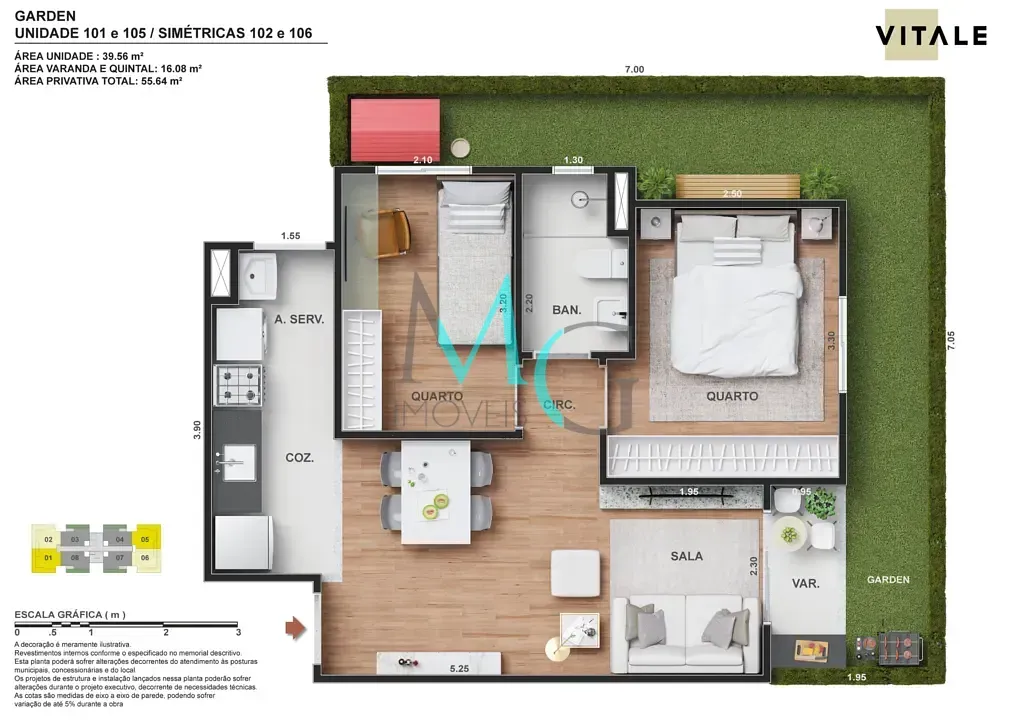 Imagem Apartamento à venda 2 Quartos 1 Vaga 41.59M² Vila Kosmos Rio de Janeiro - RJ | Vitale Carioca