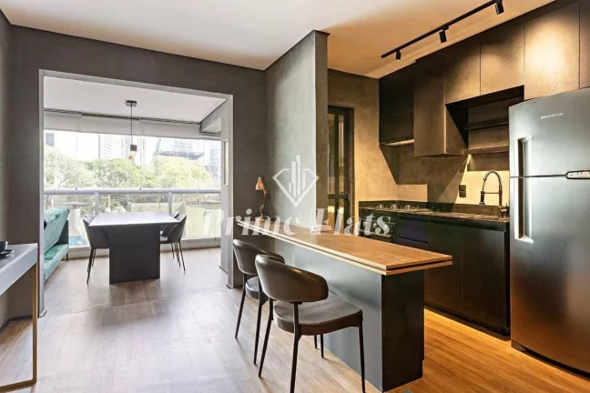 Imagem Flat disponível para locação no Horizonte JK Residencial na Vila Nova Conceição, com 62m², 1 dormitório e 1 vaga