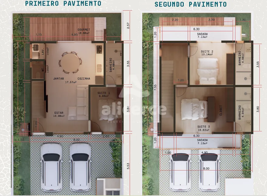 Imagem Casa à venda com 3 quartos 3 suítes, 142,32m² em Açores Florianópolis