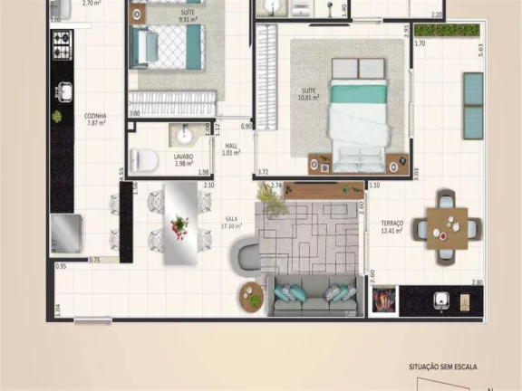 Imagem Apartamento com 2 dorms, Aviação, Praia Grande - R$ 616 mil, Cod: 379