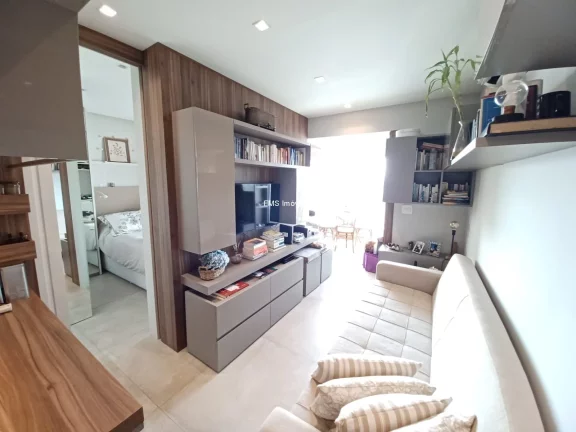 Imagem Apartamento para venda ou locação no Brooklin Paulista, São Paulo-SP: 1 quarto, 1 sala, 1 banheiro, 1 vaga de garagem!