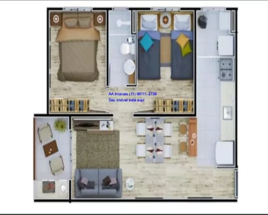 Imagem APARTAMENTO RESIDENCIAL em TABOÃO DA SERRA - SP, JARDIM SALETE