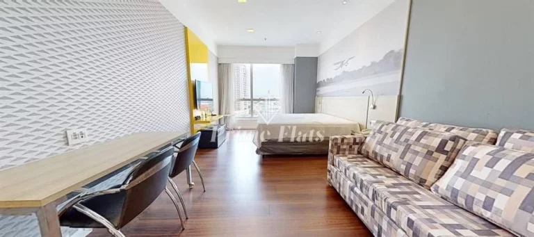 Imagem Flat disponível para locação no Wyndham Garden Convention Nortel, com 35m², 1 dormitório e 1 vaga de garagem