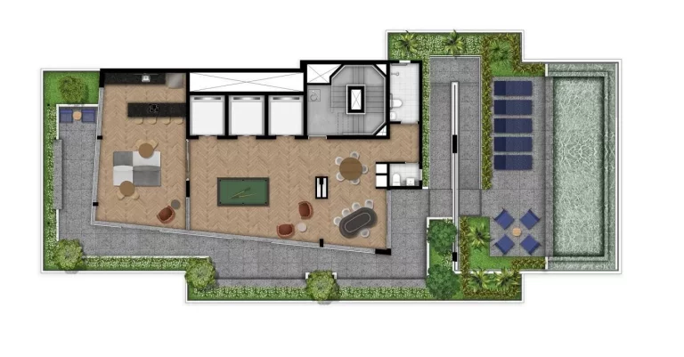 Imagem HUB ALTO DA BOA VISTA - AAM - Apto de 33m², 3 minutos a pé da Estação Adolfo Pinheiro do metrô!