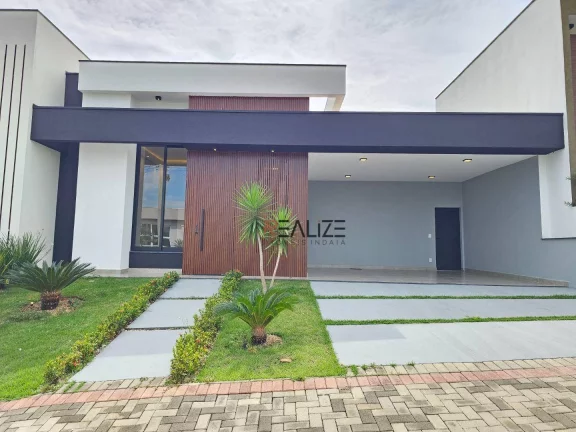 Casa moderna com 3 suítes e escritório à venda, 193 m² por R$ 1.640.000 - Condomínio Fechado - Indaiatuba/SP