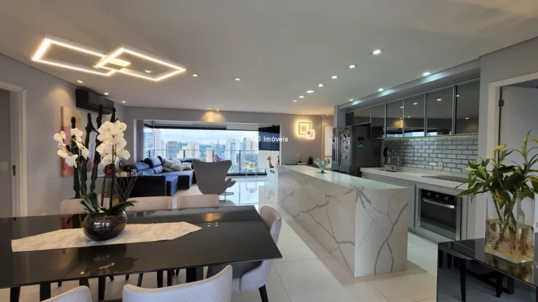 Imagem Imóvel de alto padrão no Brooklin, São Paulo-SP: Apartamento 3 suítes, 2 salas, 5 banheiros, 3 vagas. Venha conhecer!