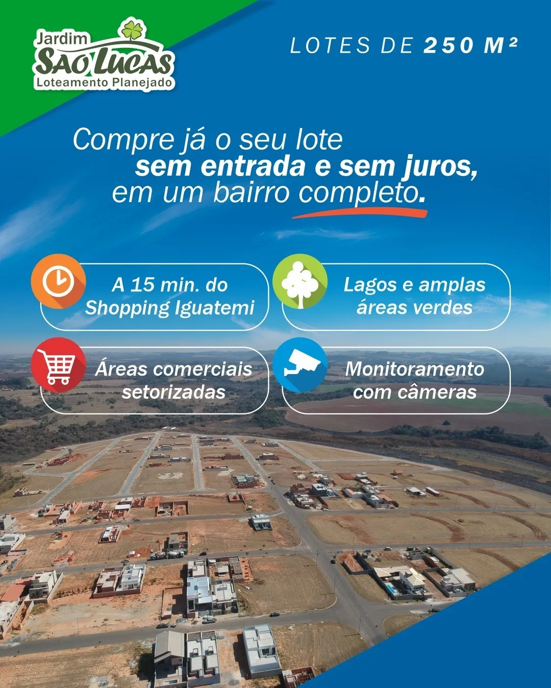 Imagem Excelente Terreno no Condomínio Terras de São Lucas em Salto de Pirapora com 250m².