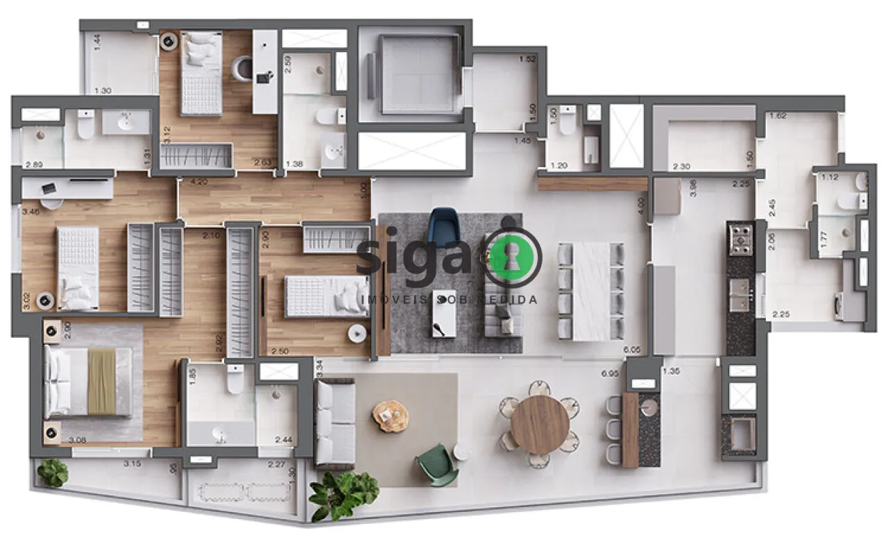 Imagem Joaquim - Apartamento a venda 4 dormtórios sendo 2 suítes próximo de tudo