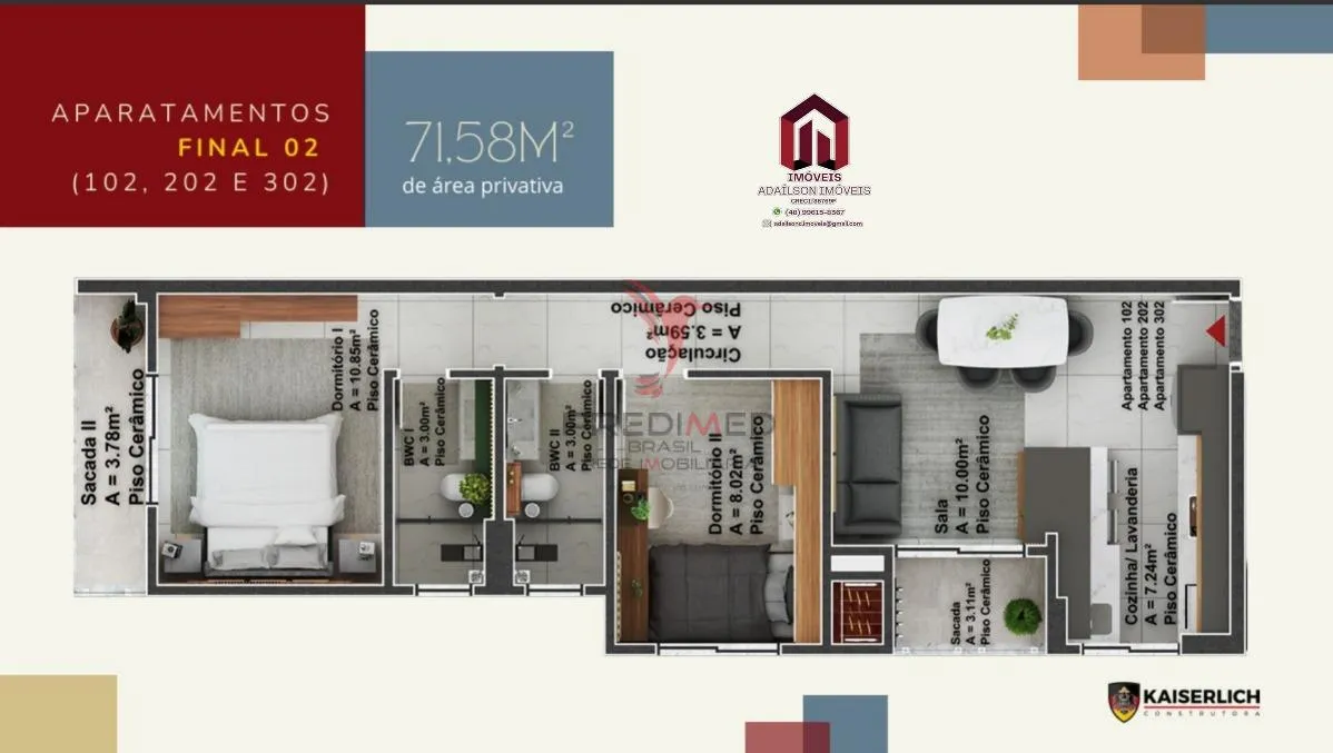 Imagem Pronto para morar Imperial Luxus Residenz Nova Palhoça SC - BRASIL