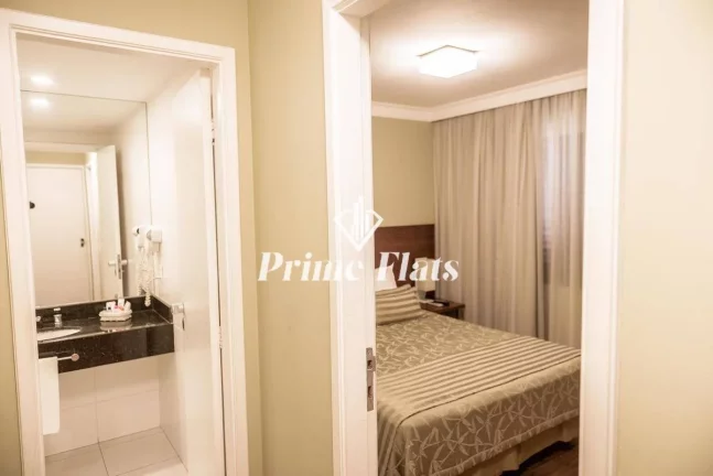Imagem Flat disponível para venda no Matiz Manhattan Hotel no Jardins, com 43m², 1 dormitório e 1 vaga