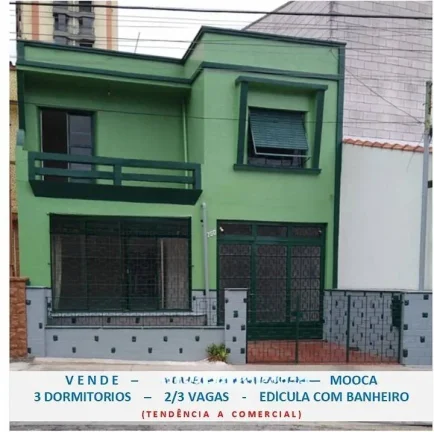 Encantador Sobrado na Tradicional Móoca com 3 Dormitorios