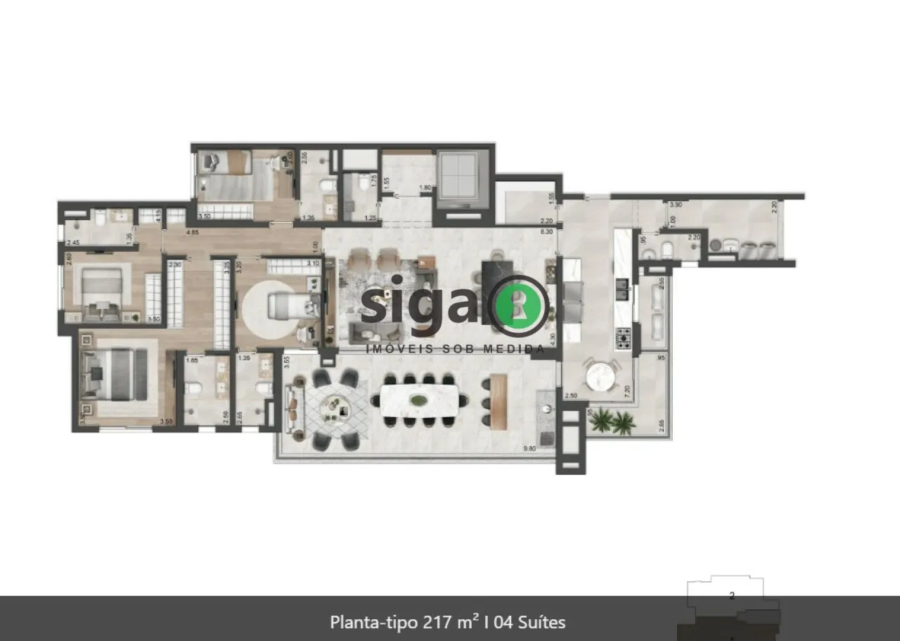 Imagem Apartamento para venda em Pinheiros 4 suítes, São Paulo - SP