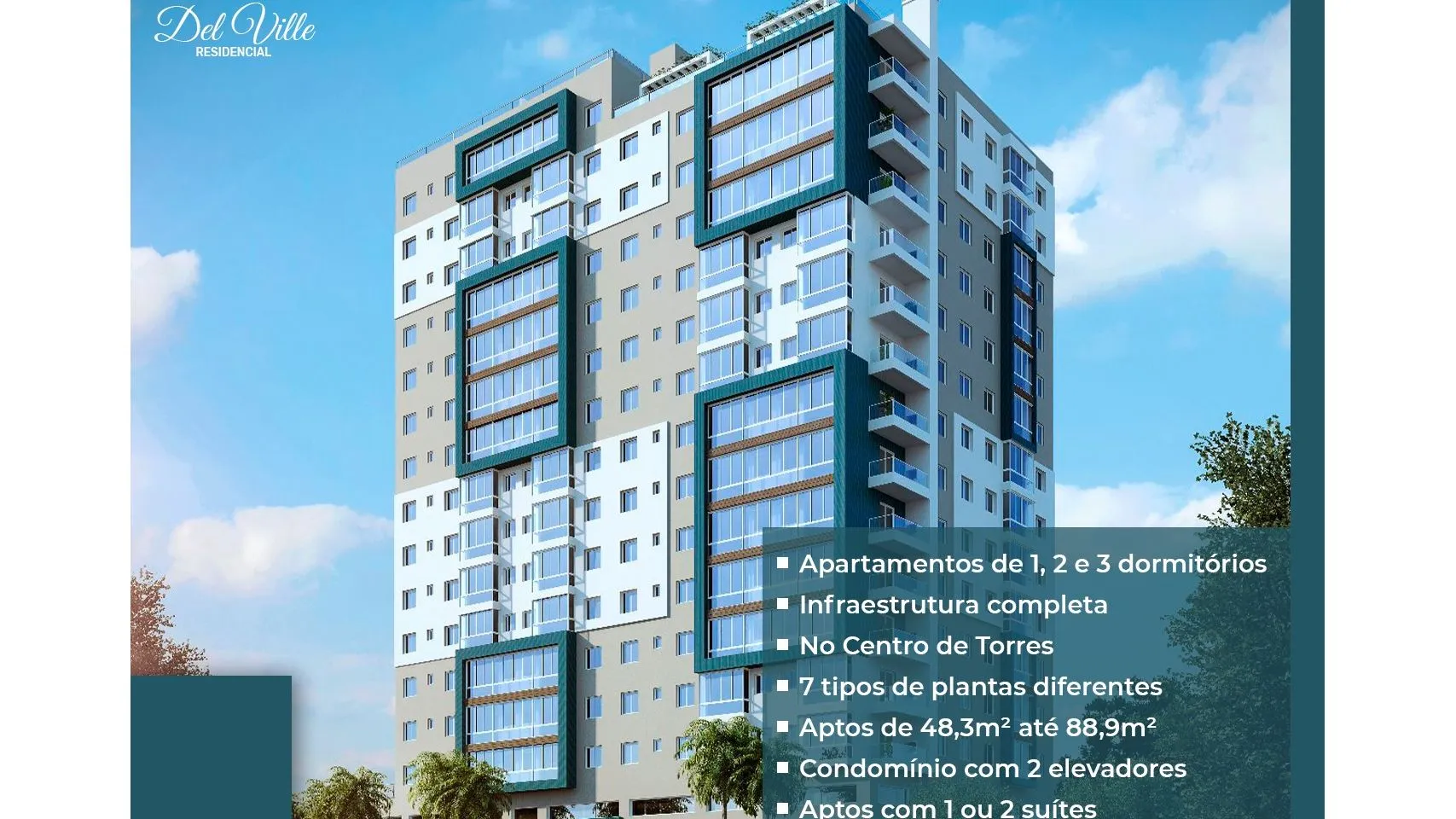Foto do imóvel Apartamento à venda em Torres, Centro, com 2 quartos, 68.34m2