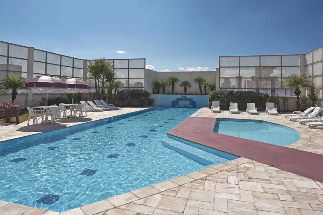 Imagem Flat disponível para locação no Wyndham Garden Convention Nortel, com 35m², 1 dormitório e 1 vaga de garagem