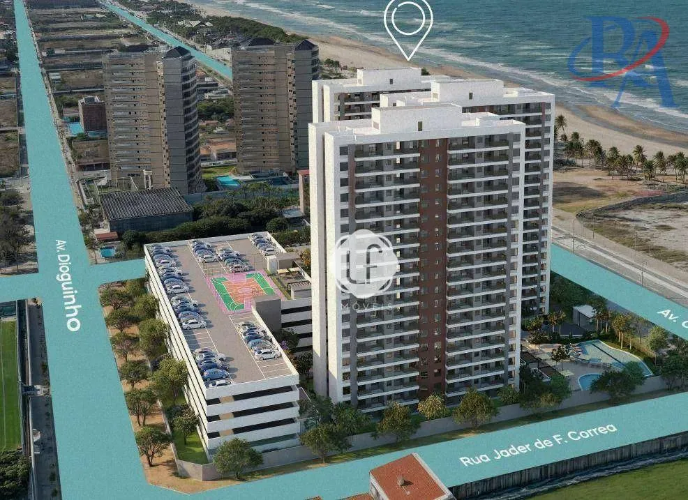 Imagem Apartamento para Venda em Fortaleza, Praia do futuro, 2 dormitórios, 1 suíte, 2 banheiros, 1 vaga