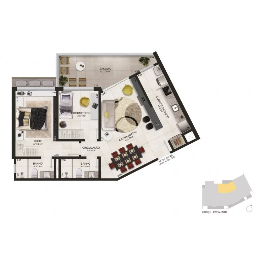 Imagem Apartamento 2 quartos para venda no bairro Beira Mar em Torres