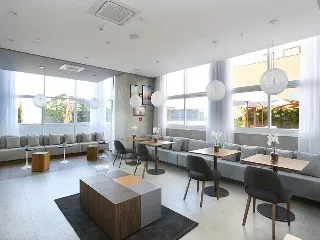 Imagem Apartamento à venda no Centro de São Bernardo do Campo-SP: 1 quarto, 1 suíte, 1 banheiro, 1 vaga de garagem - 42m². Condomínio Mondial Home.