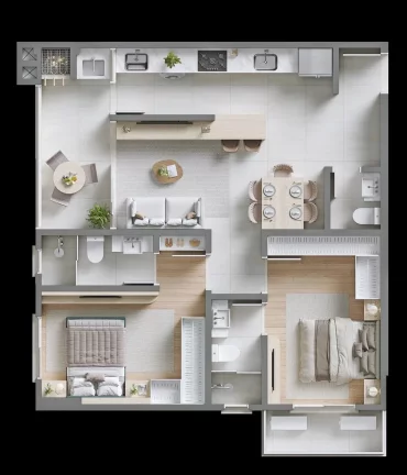 Imagem Pedras Preciosas - Fase 1 - Apartamento à venda no bairro Ressacada - Itajaí/SC