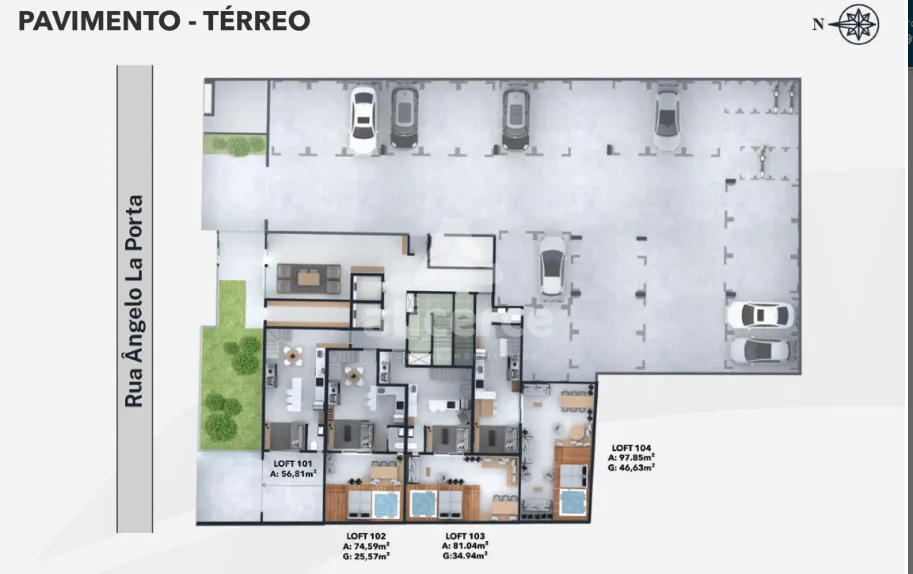 Imagem Loft à venda com 1 quarto 1 suíte, 81,04m² em Centro Florianópolis