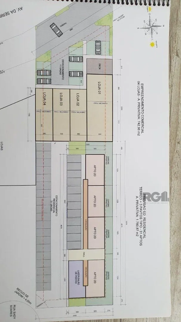 Imagem Terreno plano à venda na Avenida da Serraria, em Porto Alegre, com área total de 2200 m².