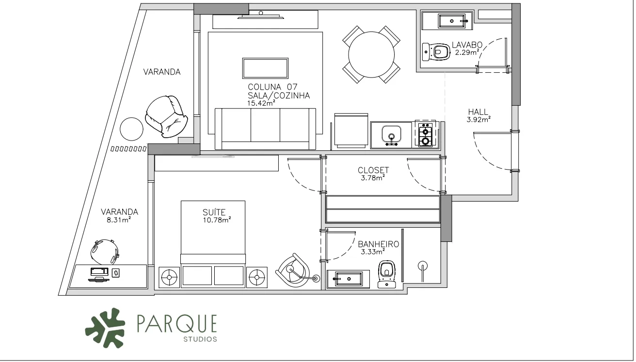Imagem  Parque Studios Visconde de Pirajá - Studios e Lofts com Airbnb em Ipanema | Zona Sul