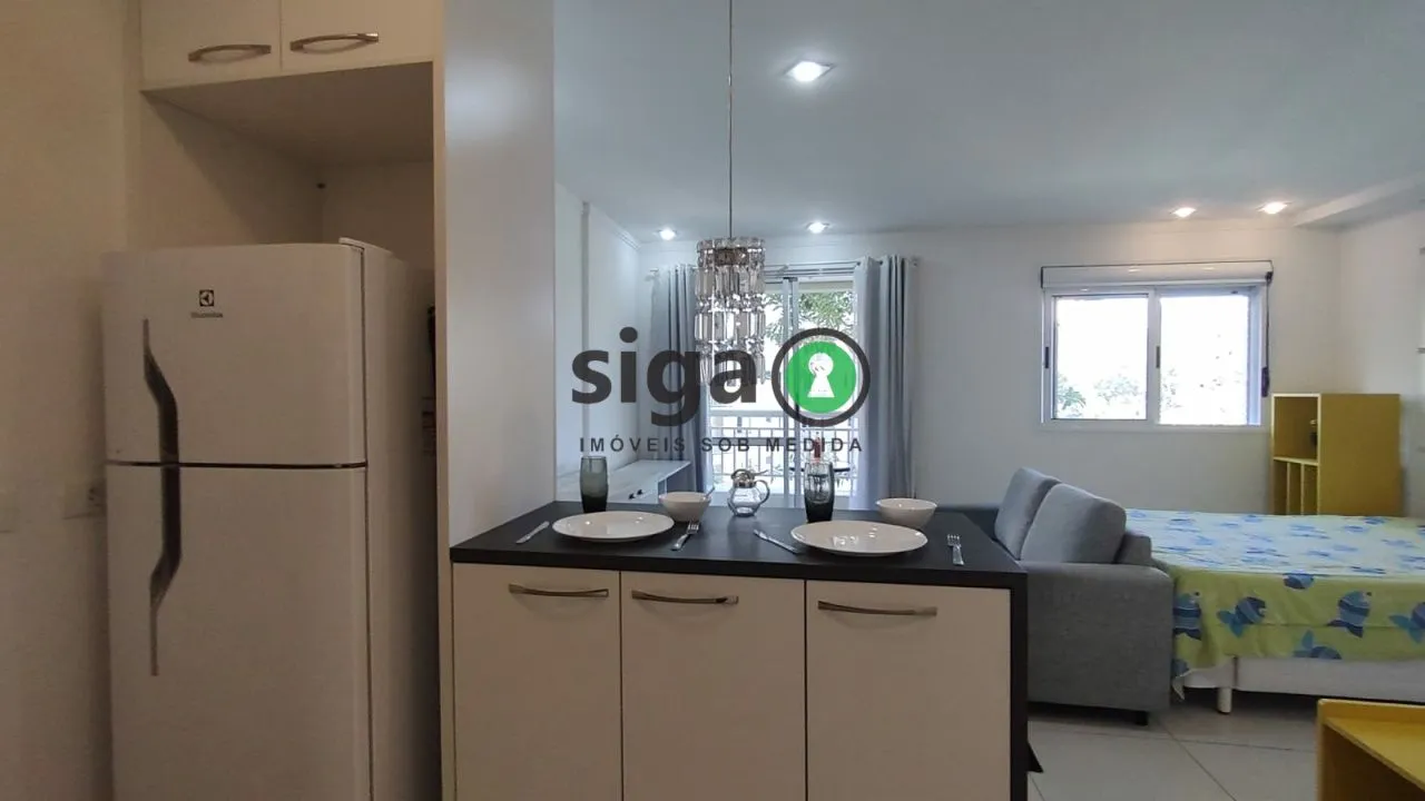 Imagem Studio mobibiliado de 33m², locação por R$ 3.197,00 - Panamby - São Paulo/SP