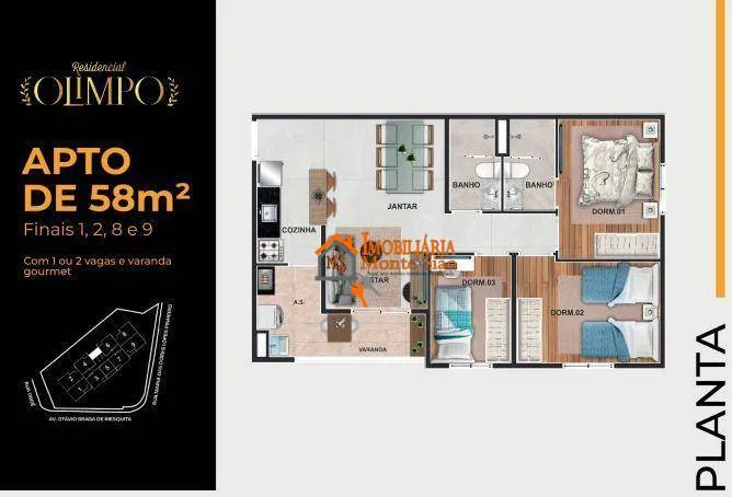 Imagem Apartamento com 3 dormitórios à venda, 58 m² por R$ 590.613,00 - Macedo - Guarulhos/SP