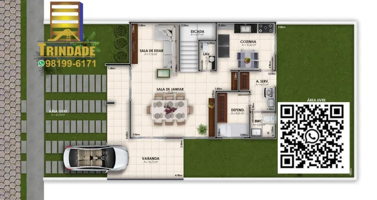 Imagem Casa de Condomínio com 3 Quartos à Venda, 200 m² em Olho D'Água - São Luís