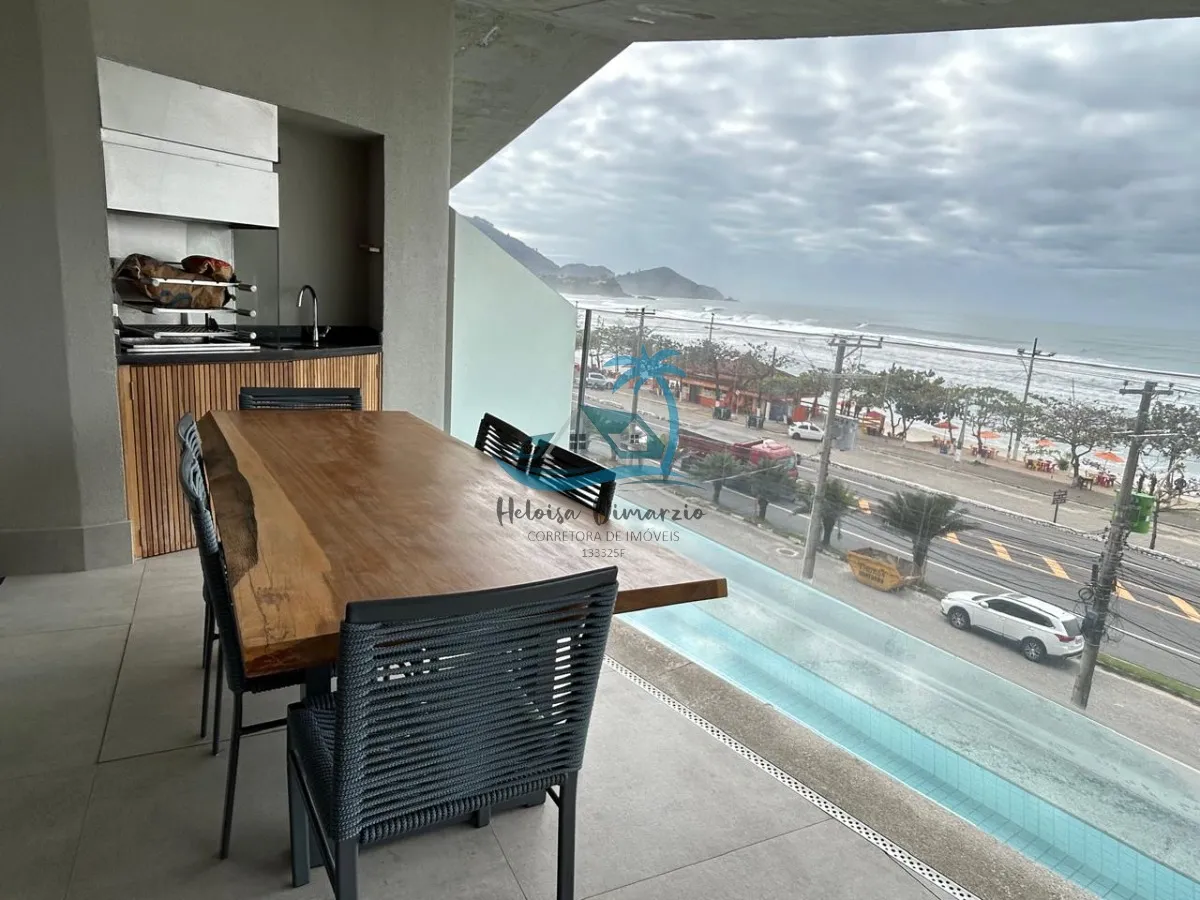 Imagem Maravilhoso apartamento frente mar com piscina privativa na varanda, na Praia Grande, em Ubatuba