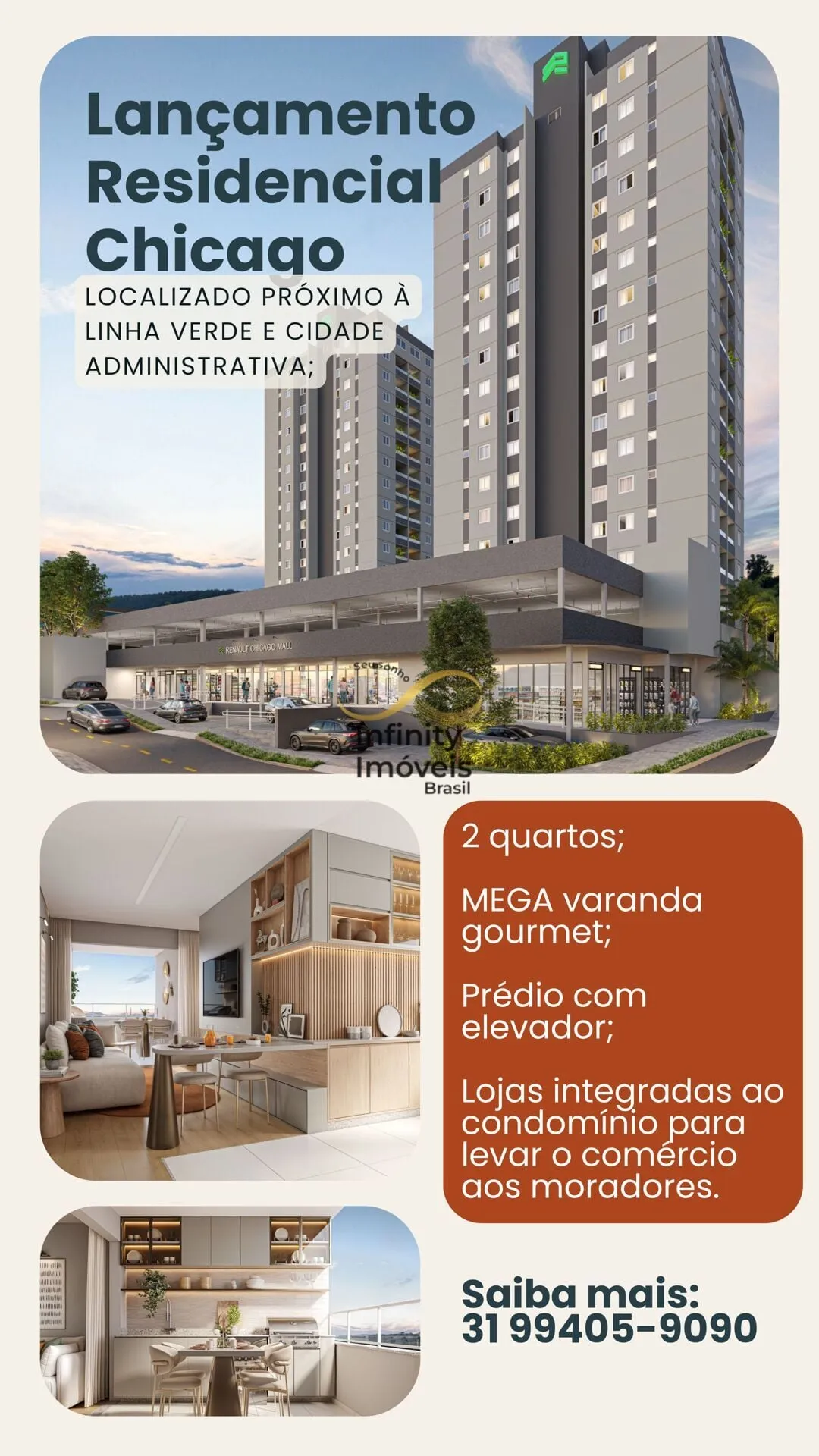 Imagem Chicago - Apartamento à venda no bairro São Damião - Vespasiano/MG