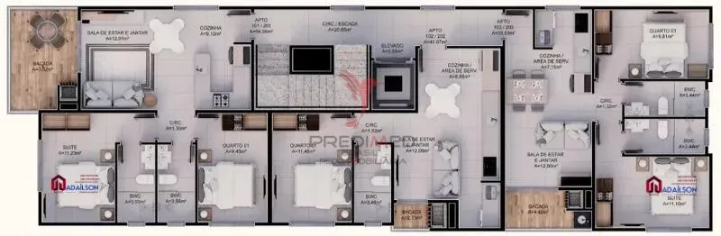 Imagem Residencial Dumar Aptos com 2 Quartos à venda,- Palmas do Arvoredo Governador Celso Ramos