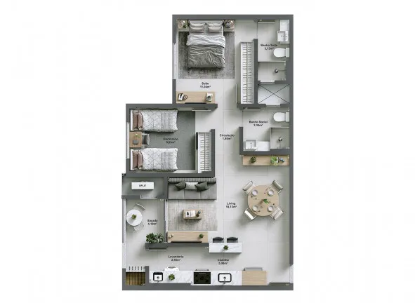 Imagem Apartamento com 3 Quartos à Venda, 86 m²em Centro - Içara