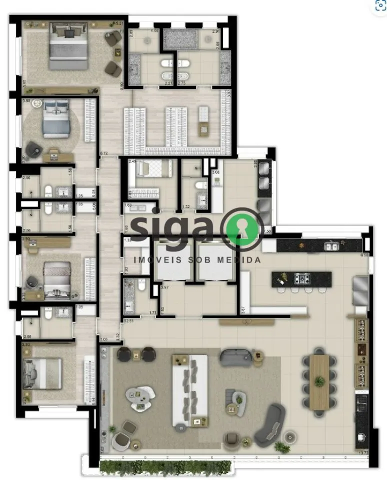 Imagem Apartamento para venda Alto de Pinheiros 04 suítes, São Paulo - SP