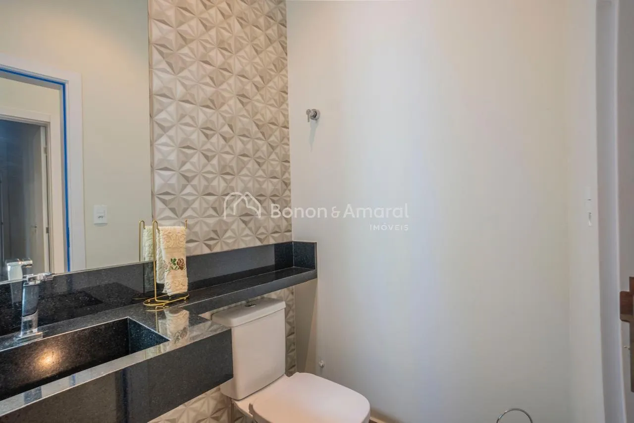 Imagem Casa à venda em condomínio, em Paulínia, 3 suites, closet, lavabo, escritório, 4 vagas, aquecimento solar, piscina com cascata,fino acabamento.