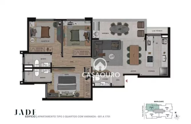 Imagem Apartamento com 3 quartos à venda, 76 m²- Lourdes - Belo Horizonte/MG