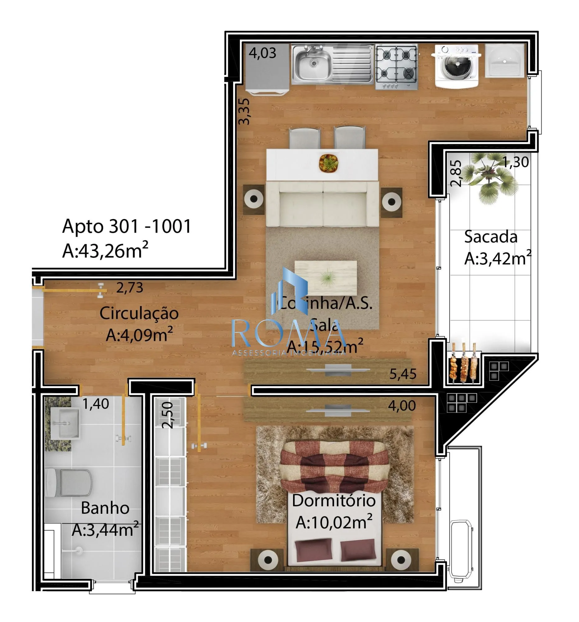 Imagem Apartamento para Alugar | Vista Permanente e Excelente Localização