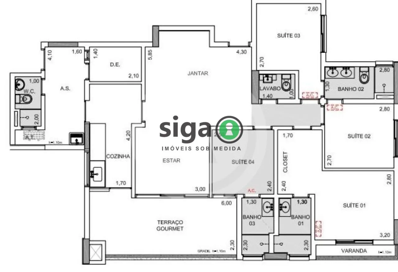 Imagem Cobertura Duplex para venda no Morumbi 04 Suítes, São Paulo - SP