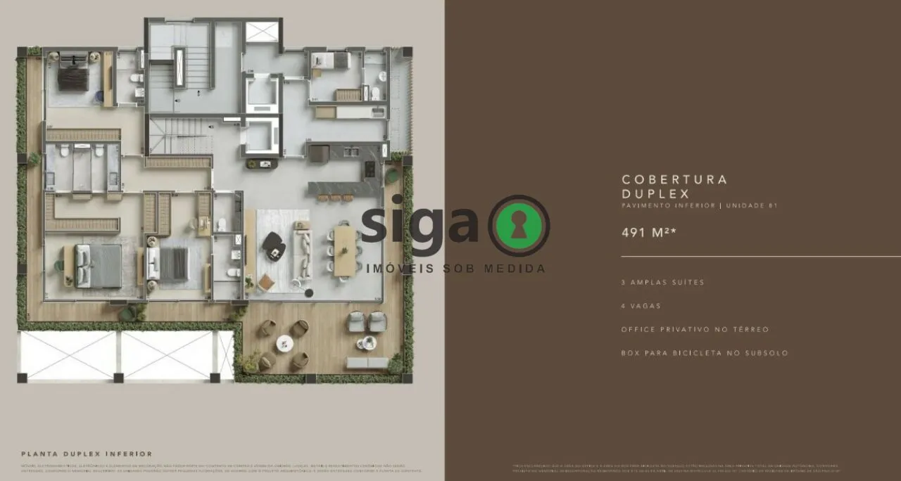 Imagem Cobertura Duplex para venda na Vila Nova Conceição 03 suítes, São Paulo - SP