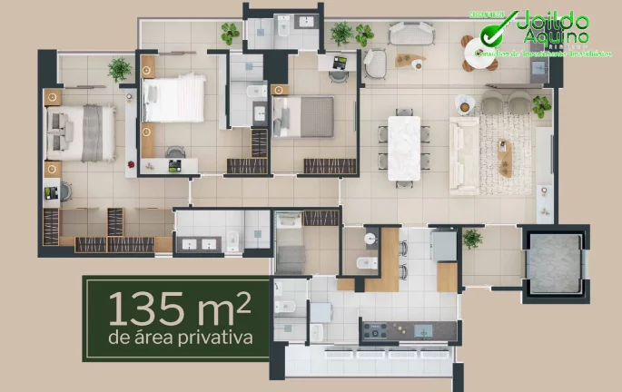 Imagem Lançamento apartamento com 3 suítes como vista para o parque do Cocó
