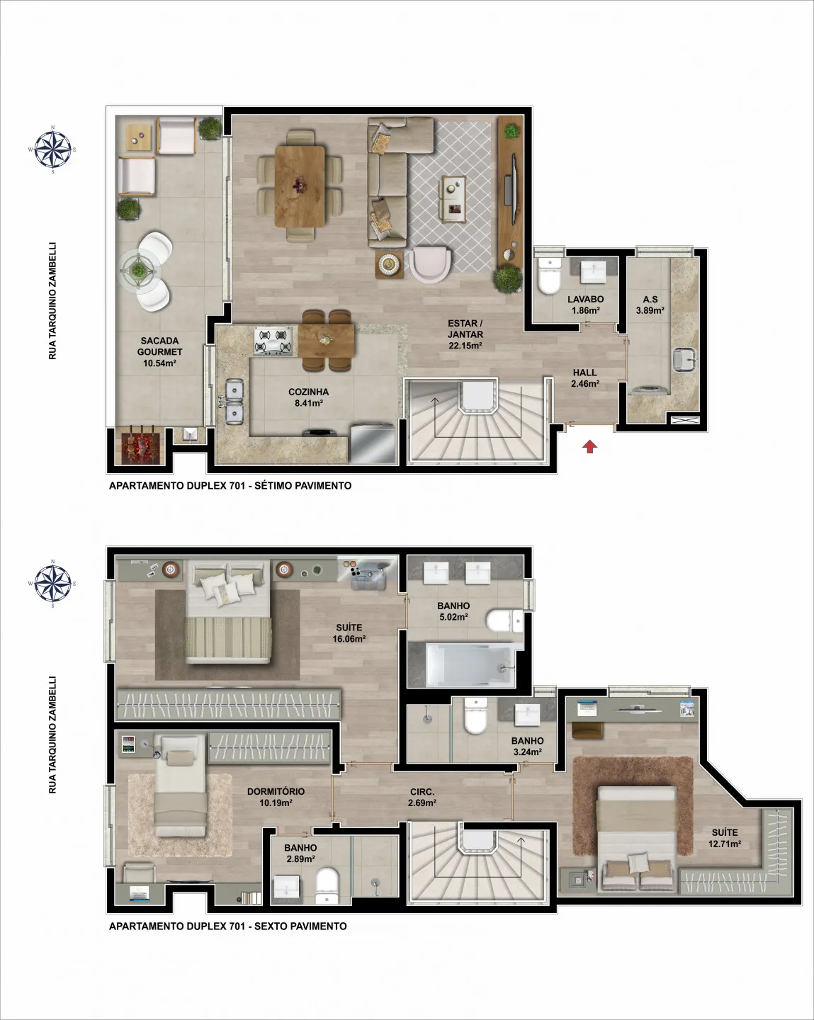 Imagem Apartamento à venda em Caxias do Sul, Nossa Senhora de Lourdes, com 3 quartos, 121.95m2