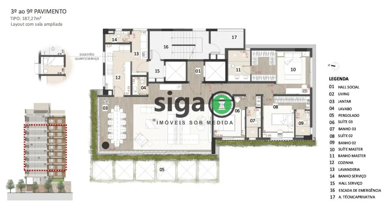 Imagem Apartamento para venda na Vila Nova Conceição 03 suítes, São Paulo - SP