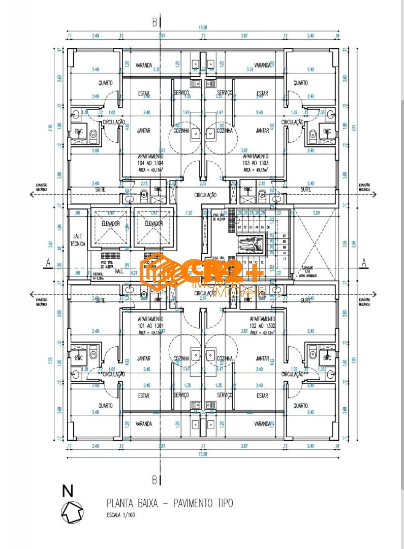 Imagem Apartamento a Venda de 49m² com 2 quartos 1 suíte em bairro Parnamirim em Recife