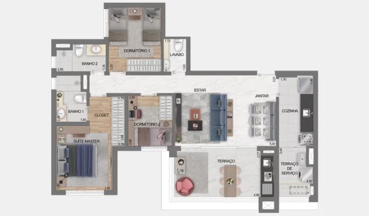 Imagem EREDITÁ PARQUE - EZTEC - Apartamento de 130m² (Revenda), com localização privilegiada na Mooca!