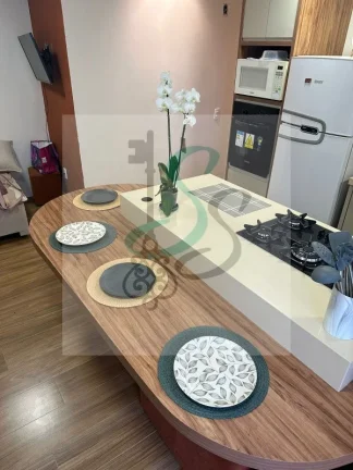 Imagem Venda de apartamento na Vila Palácios, Campinas. 1 dormitório com closet, ar condicionado, sala com varanda, cozinha com armários, lavanderia, banhei
